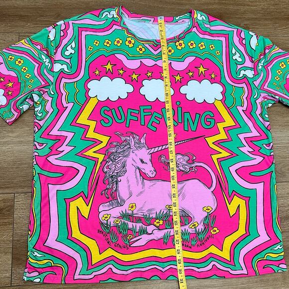Colorful Unicorn Graphic Women's Blouse - Picture 7 of 10